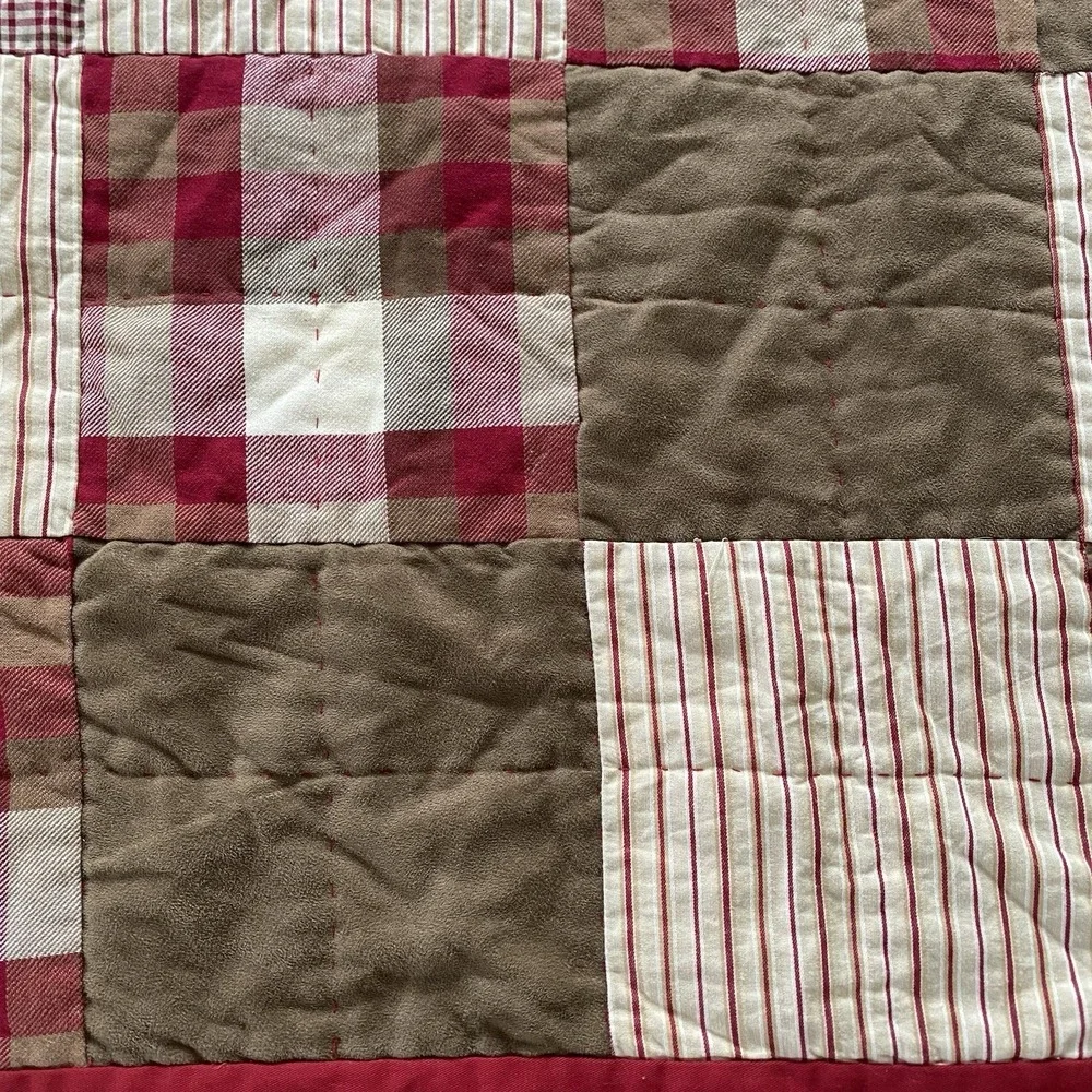Vintage Woolrich Patchwork  Quilt Twin 64x48
